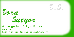 dora sutyor business card